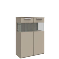 Низкий шкаф-витрина Napoli (Камень Терра)