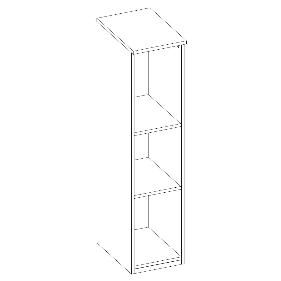 Низкий шкаф-пенал Napoli (дуб Крафт серый/бетон Dark)