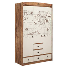 Шкаф Атлантида "Лагуна" с рисунком (таксония/карамель)