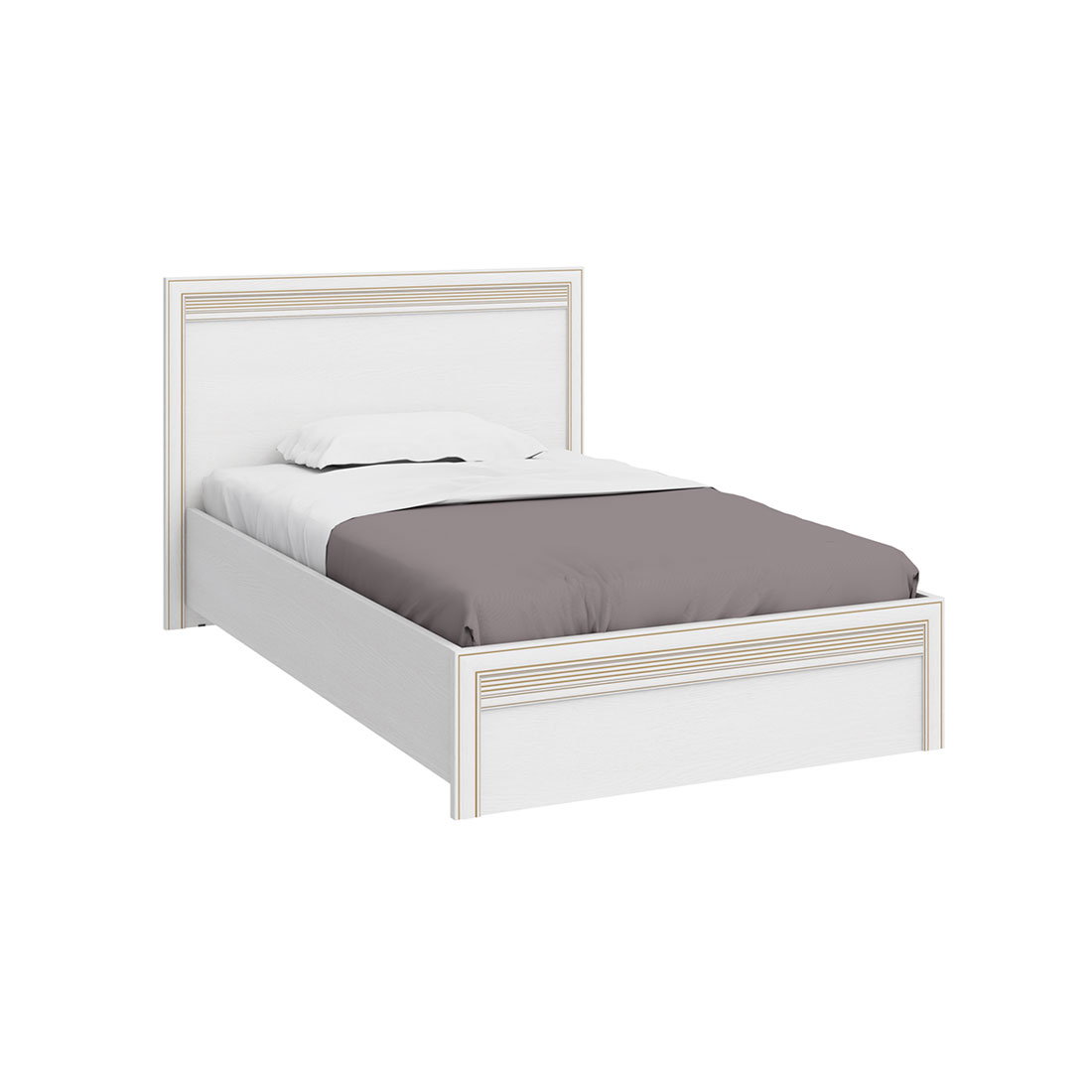 Полуторная кровать с ящиком для белья Верди (дуб Белуна)