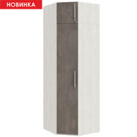 Угловой шкаф с антресолью Наполи (дуб Крафт белый)