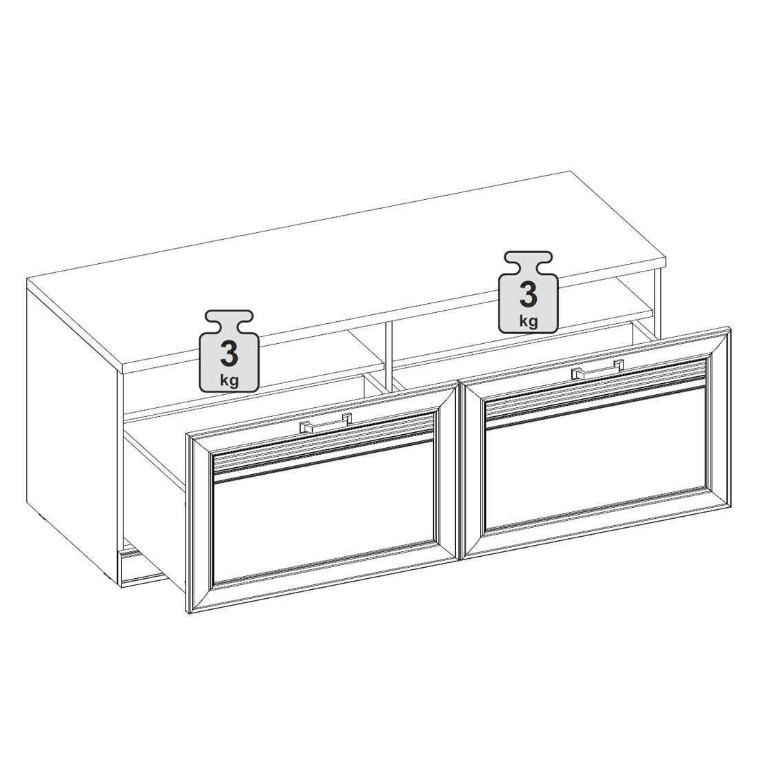 ТВ тумба Верди (дуб Белуна)