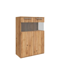 Низкий шкаф-витрина Napoli (Крафт золотой) правый