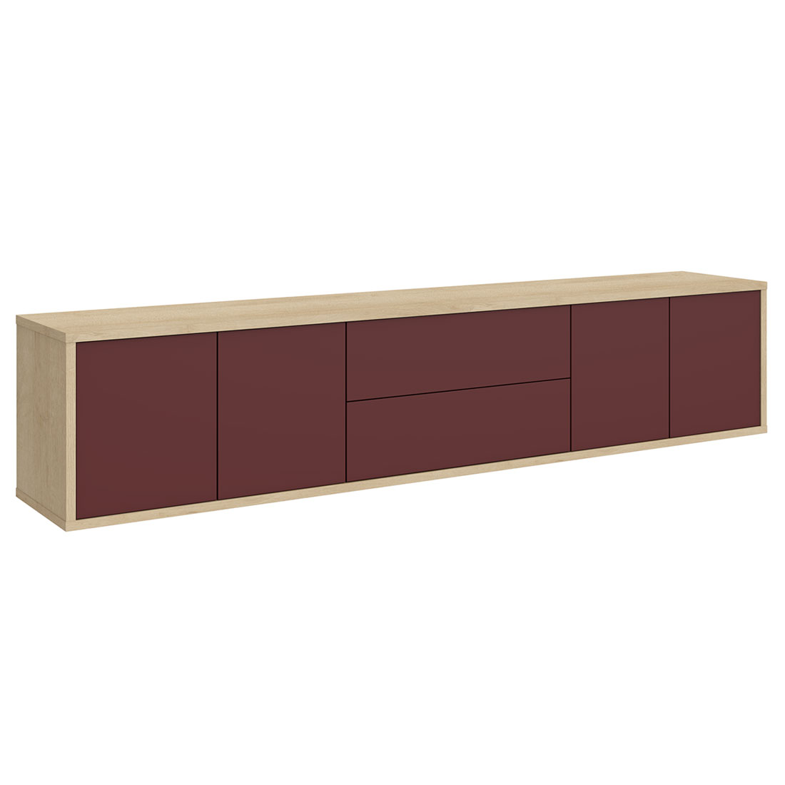 Подвесная тумба Илма-3 (дуб Ривьера/Руби Ред)