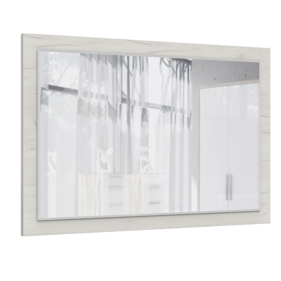 Зеркало навесное Наполи (дуб Крафт белый)