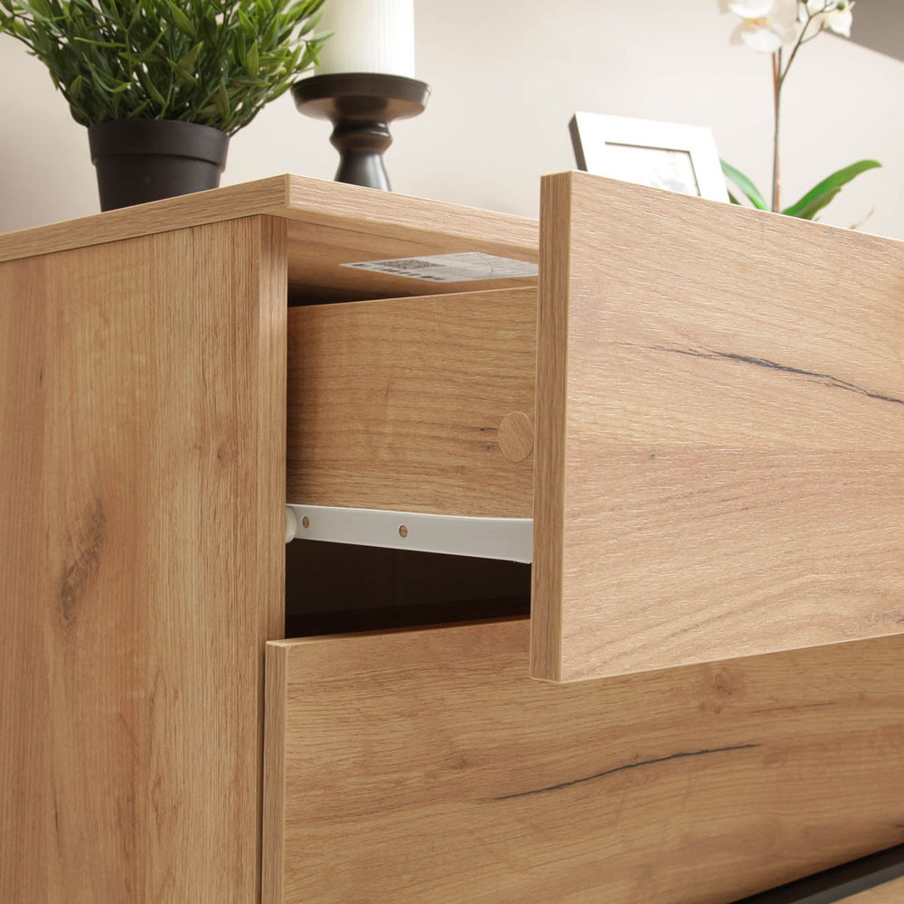 Широкий комод Наполи Лайт (дуб Крафт золотой)