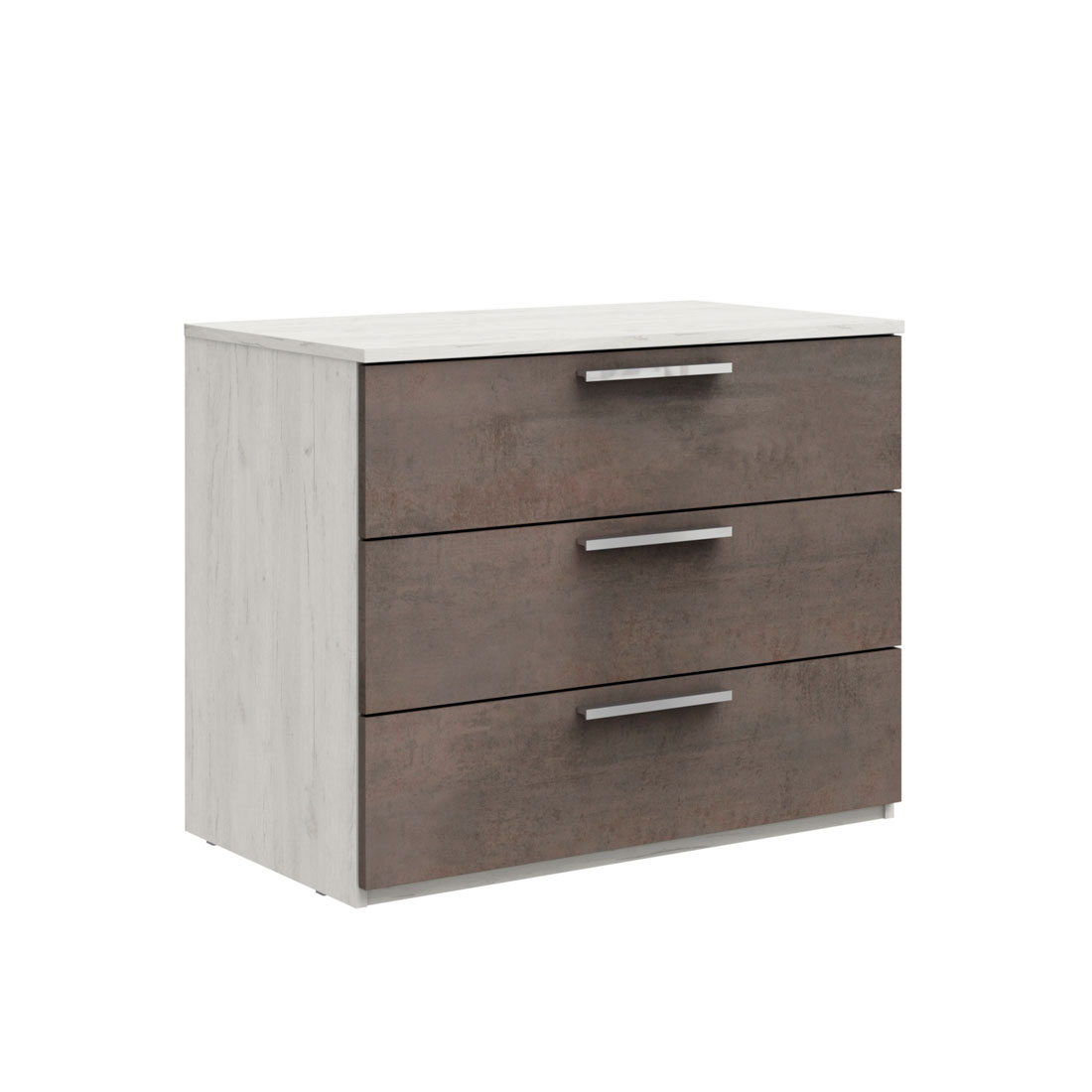Тумба с ящиками Наполи (Крафт белый/бетон Dark)