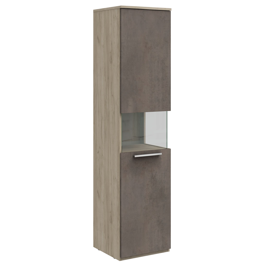 Шкаф-пенал Napoli (дуб Крафт серый/бетон Dark) правый