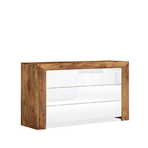 Комод с тремя ящиками Blade (таксония/белый глянец)