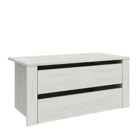 Вкладная тумба Наполи 2 ящика (дуб Крафт белый)