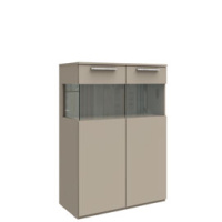 Низкий шкаф-витрина Napoli (Камень Терра) левый