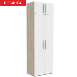 Шкаф с антресолью Наполи (дуб Крафт серый)