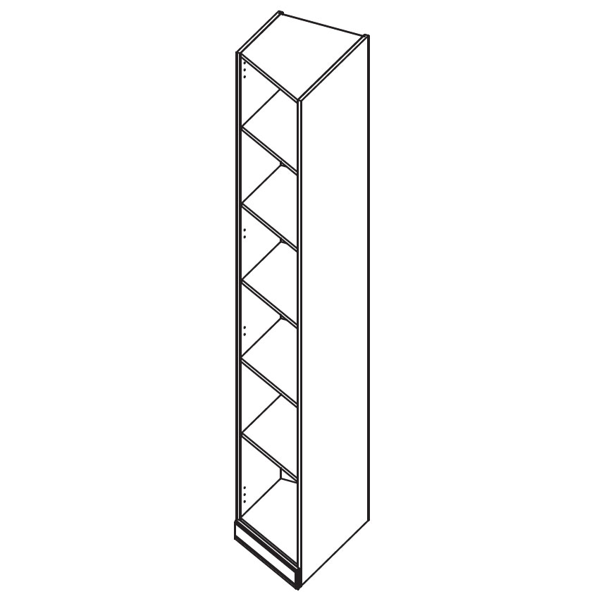 Завершающий шкаф-пенал Верди (Белуна) левый