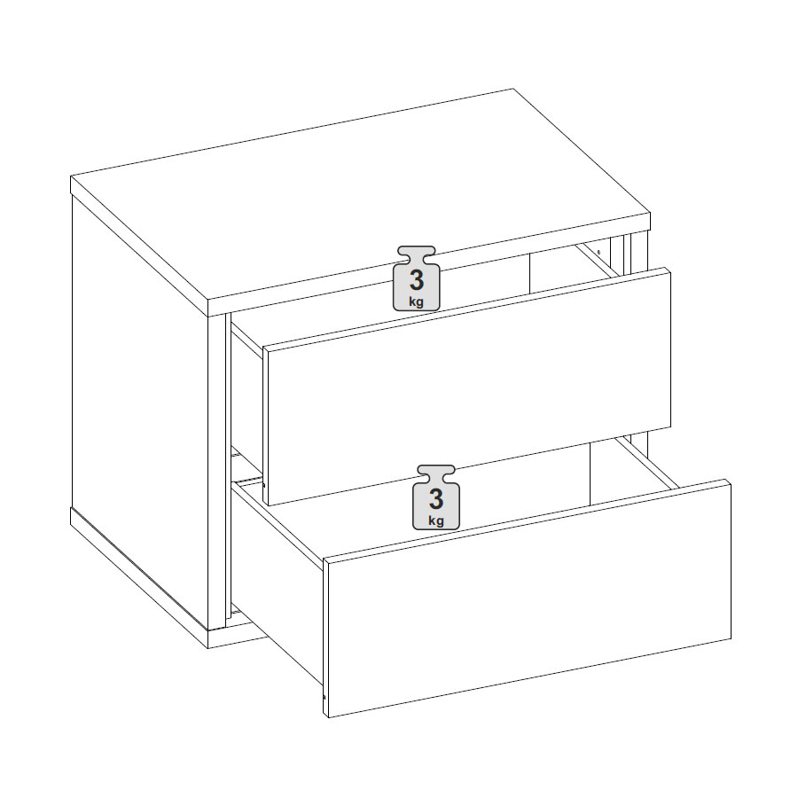 Навесная тумба 8 ящиков Илма-3 (дуб Ривьера/Руби Ред)