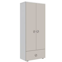 Шкаф для одежды Люмия (Белый матовый)