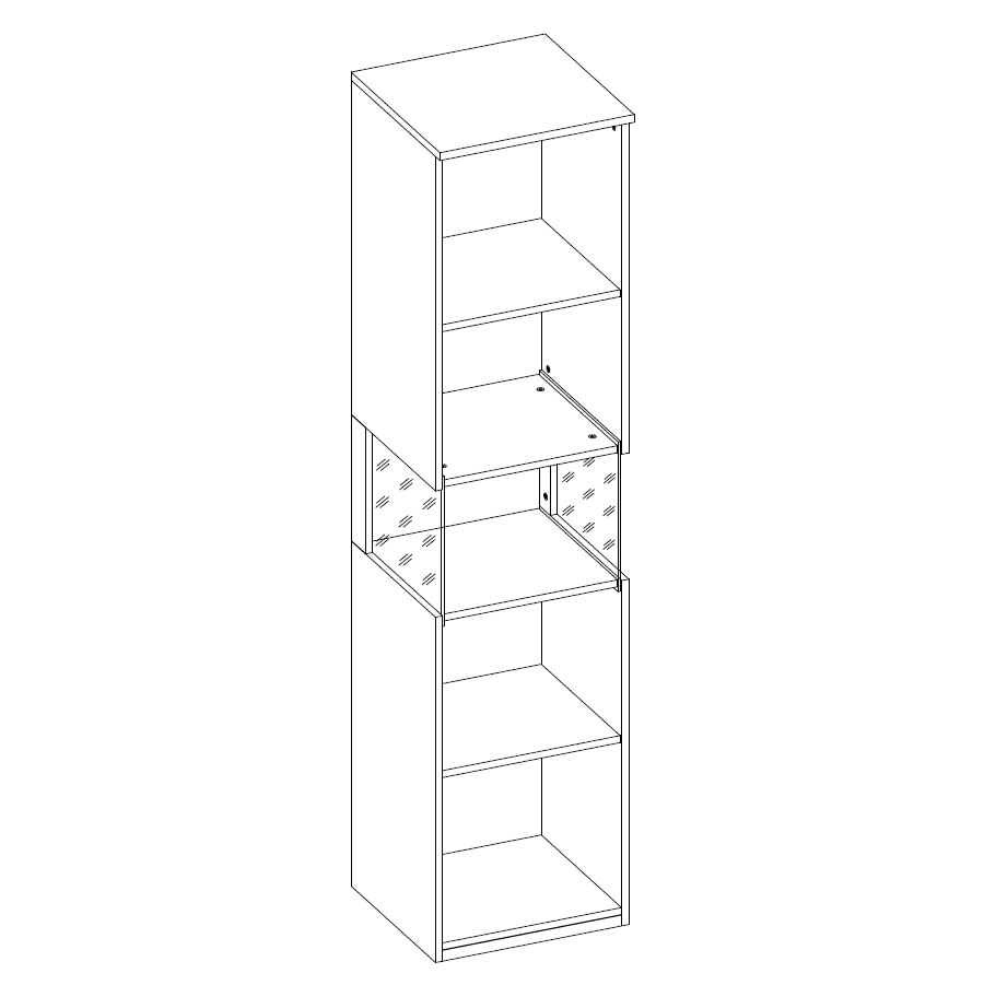 Шкаф-пенал Napoli (дуб Крафт серый/бетон Dark)