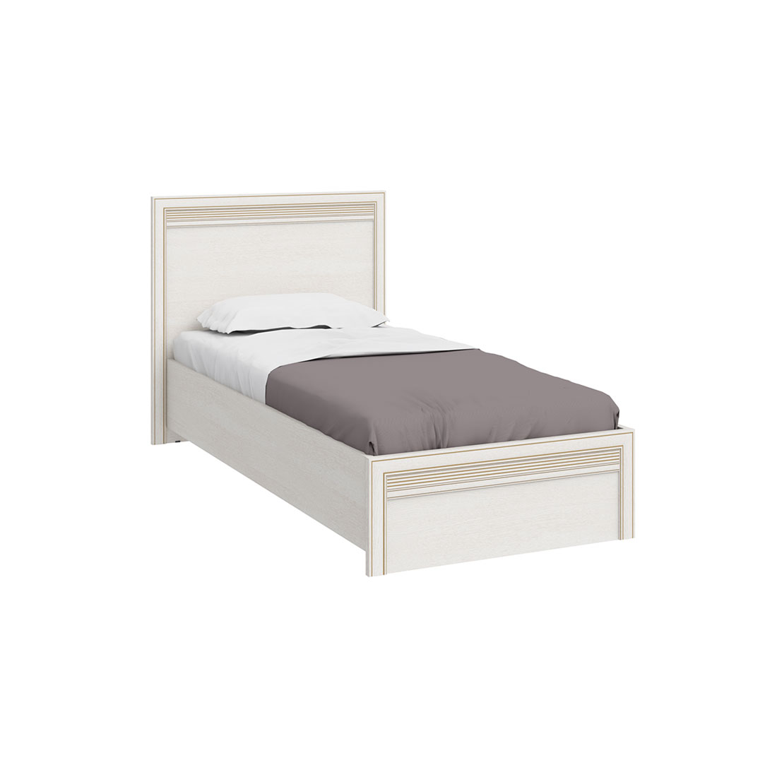 Односпальная кровать с ящиком для белья Верди (дуб Белуна)