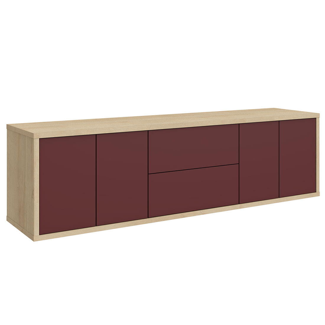 Навесная тумба Илма-3 (дуб Ривьера/Руби Ред)