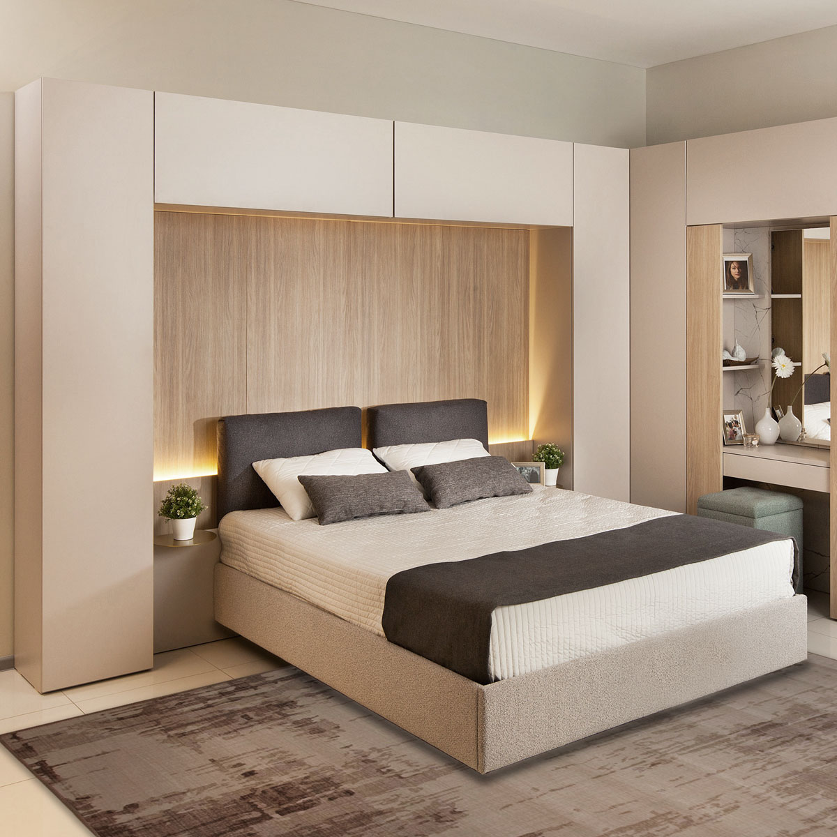 Спальня Сарино (Кашемир серый / Иланга)