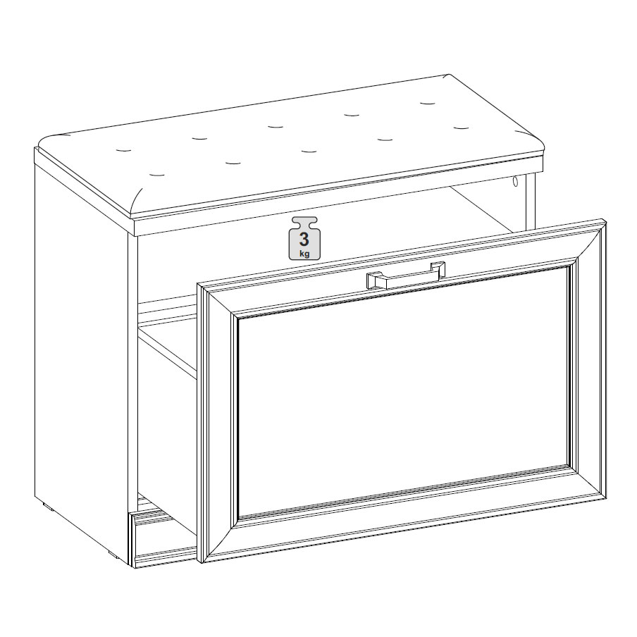 Тумба с ящиком Верди (дуб Белуна)