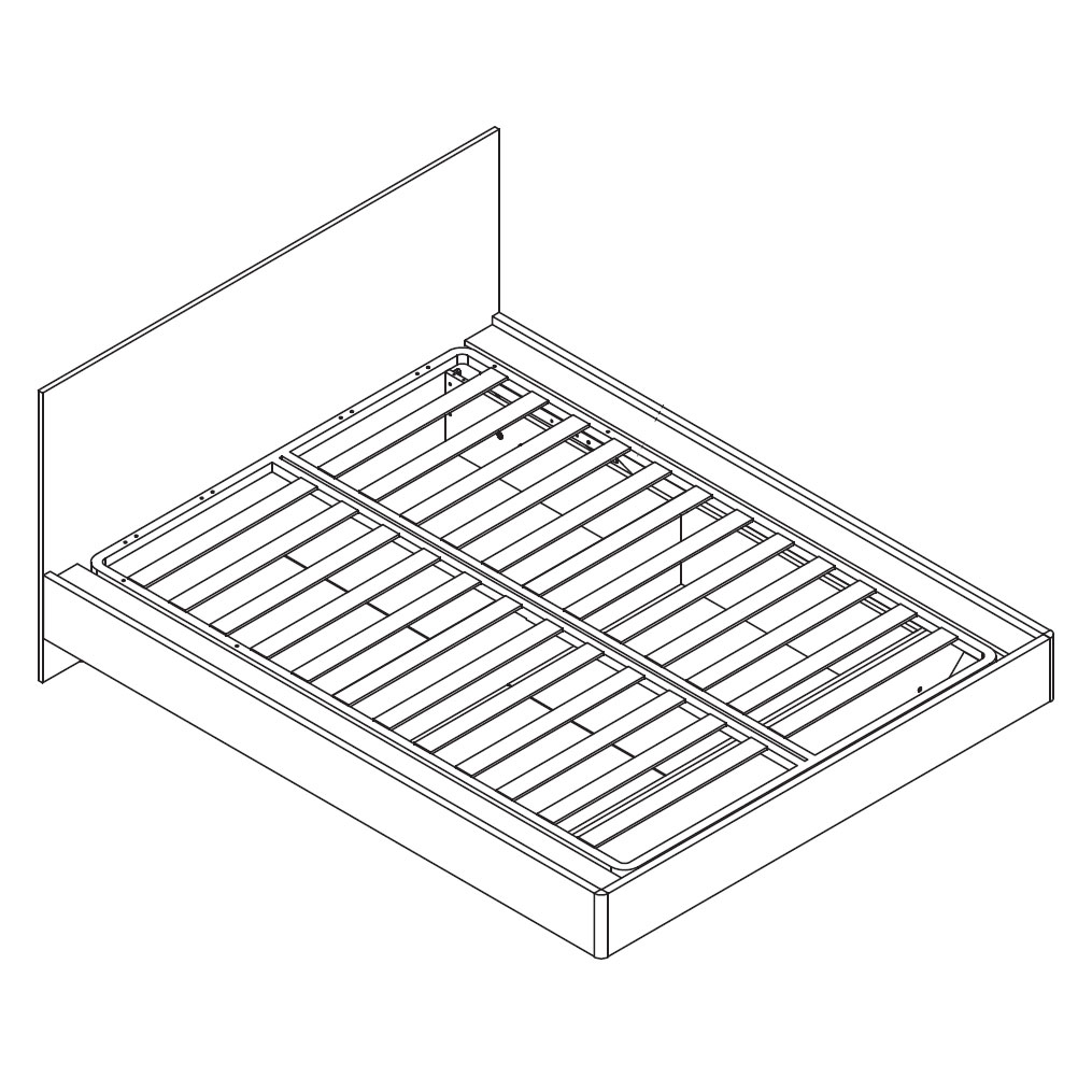 Кровать Napoli с матрасом (Крафт серый)