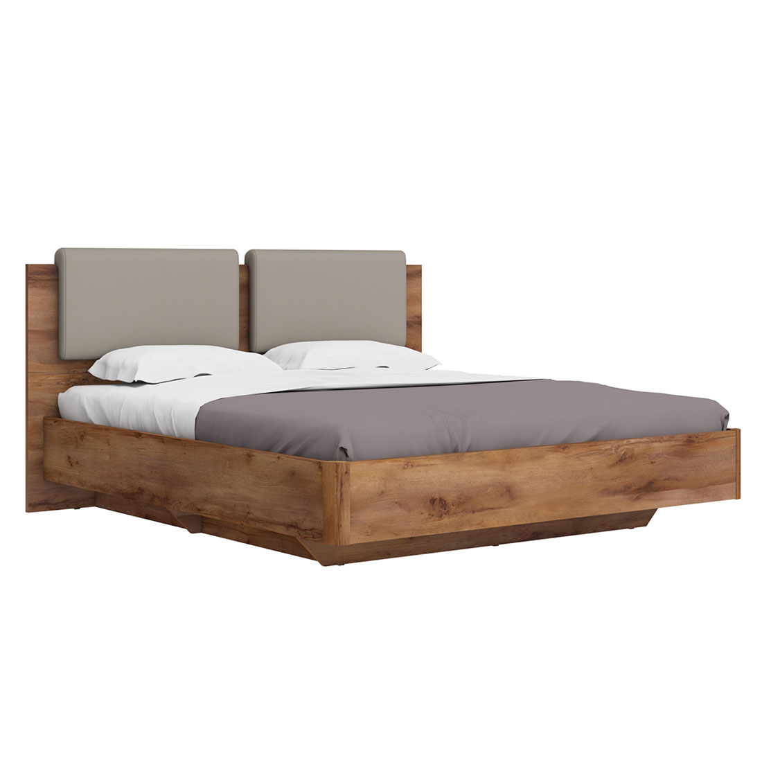 Кровать 180х200 с ящиком для белья Solo (таксония/экокожа мокко)