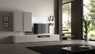 Гостиная Соло (Белый матовый/мокко матовый)