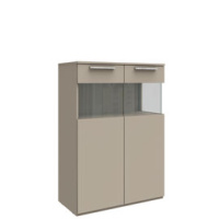 Низкий шкаф-витрина Napoli (Камень Терра) правый