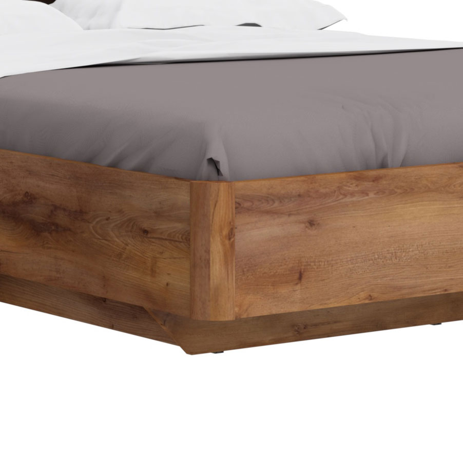 Кровать 140х200 с подъёмным основанием Solo (таксония/экокожа мокко)