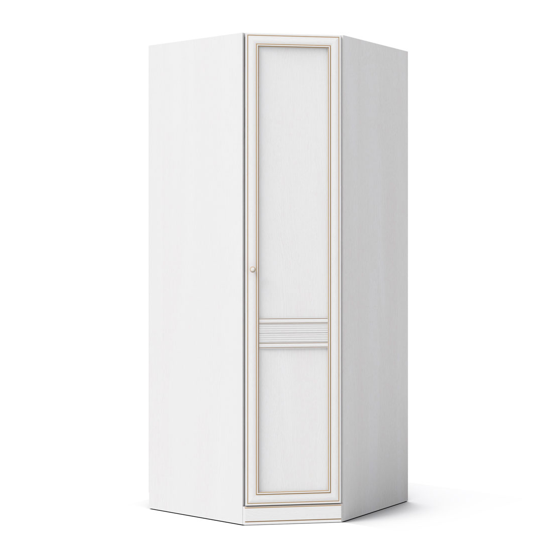 Угловой равносторонний шкаф с накладкой Верди (дуб Белуна) правый