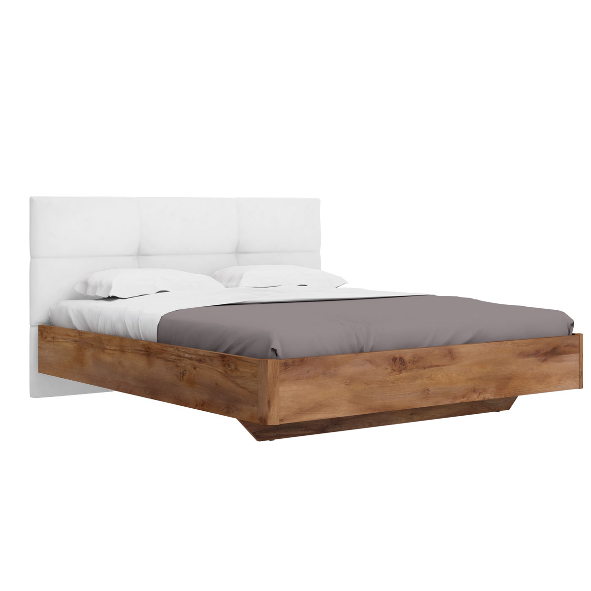 Кровать 160х200 с мягким изголовьем  Solo QUATRO (таксония/экокожа)