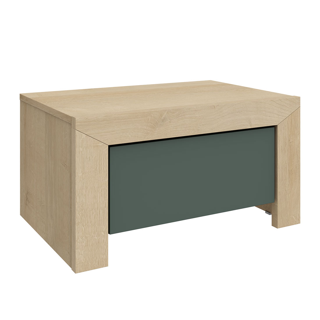 Прикроватная тумба Блейд (дуб Ривьера/Форест Грин)