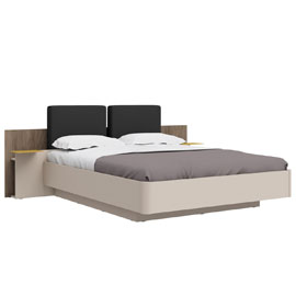 Кровать с ящиком для белья 160х200 Сарино (Кашемир/Гикори Рокфорд)