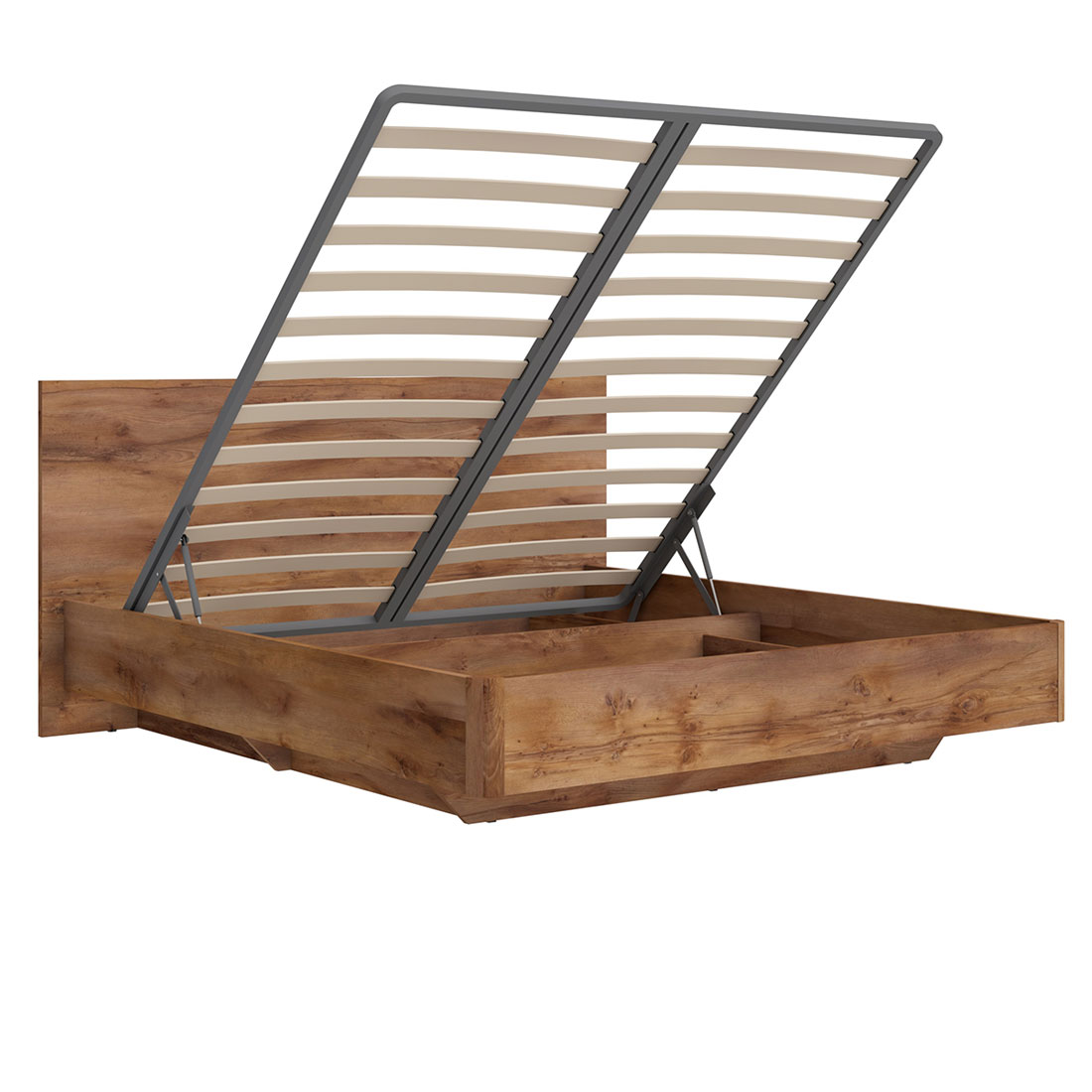 Кровать 180х200 с ящиком для белья Solo (таксония/экокожа белая)