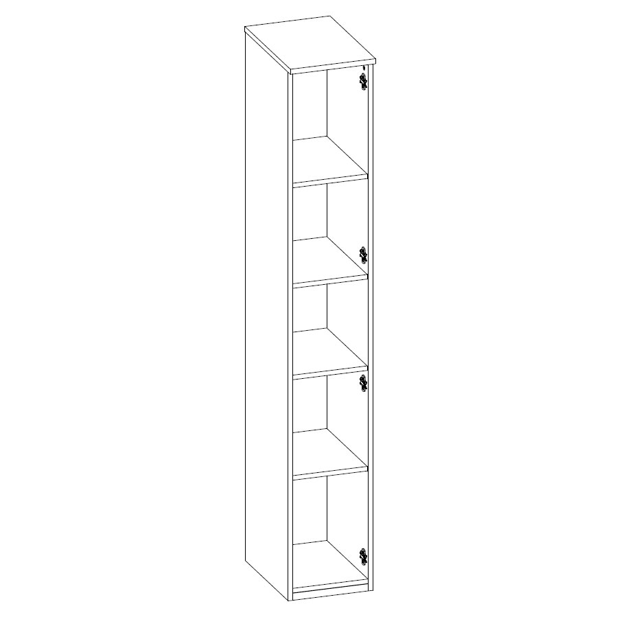 Шкаф-пенал Napoli (дуб Крафт серый/бетон Dark)