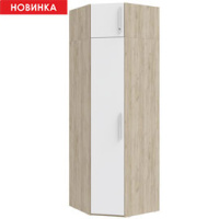 Угловой шкаф с антресолью Наполи (дуб Крафт серый)