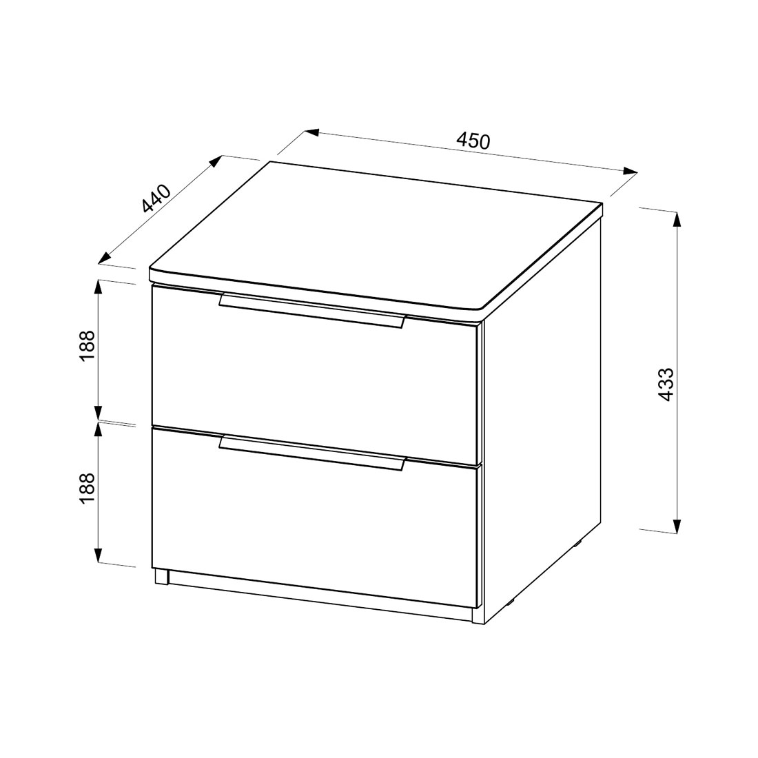 Прикроватная тумба Napoli (Крафт серый/бетон Dark)