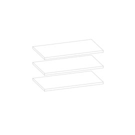 Комплект полок Люмия (Белый матовый)