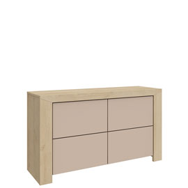 Комод с четырьмя ящиками Blade (дуб Ривьера/мокко матовый)
