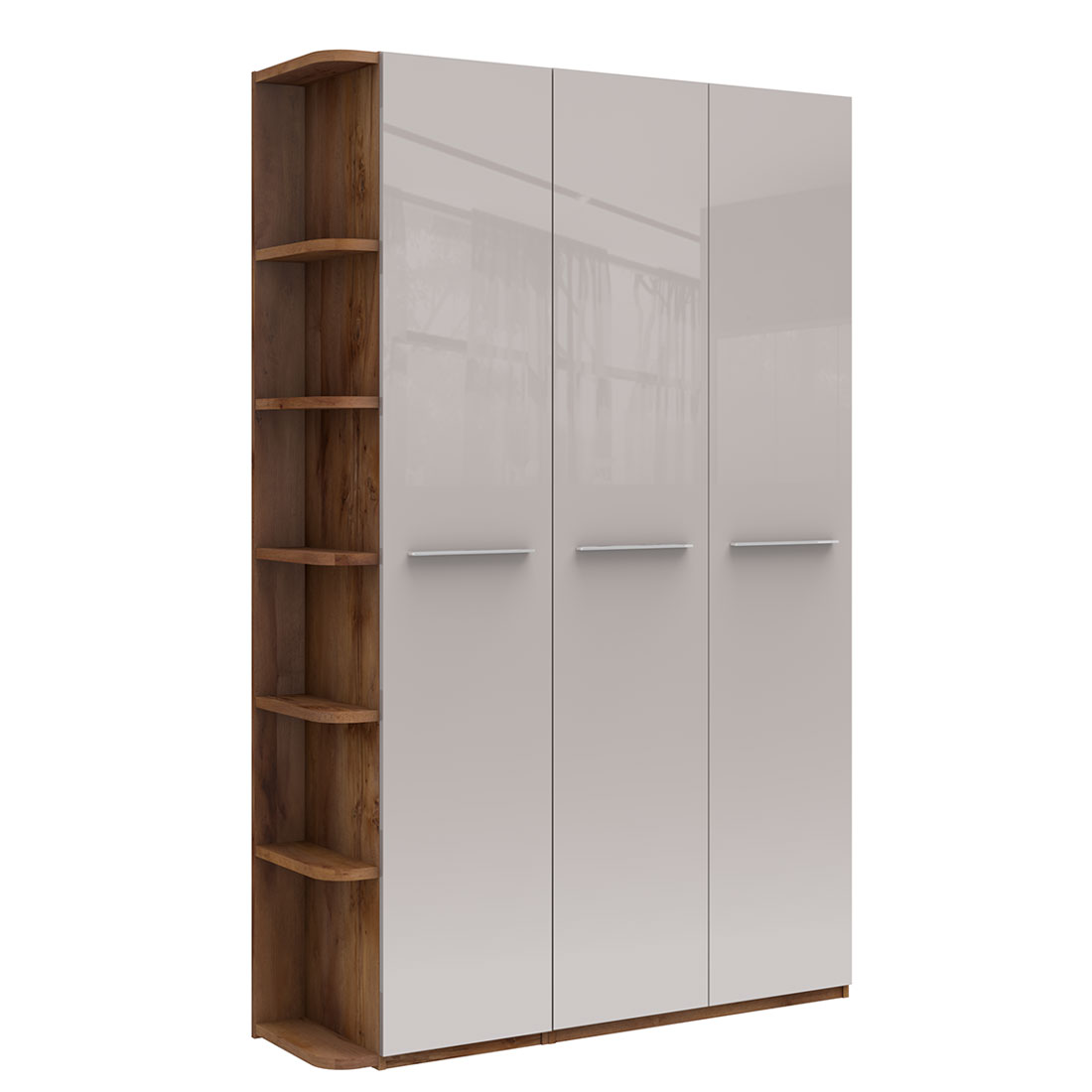 Шкаф для одежды Solo (тис Таксония/моккачино глянец)