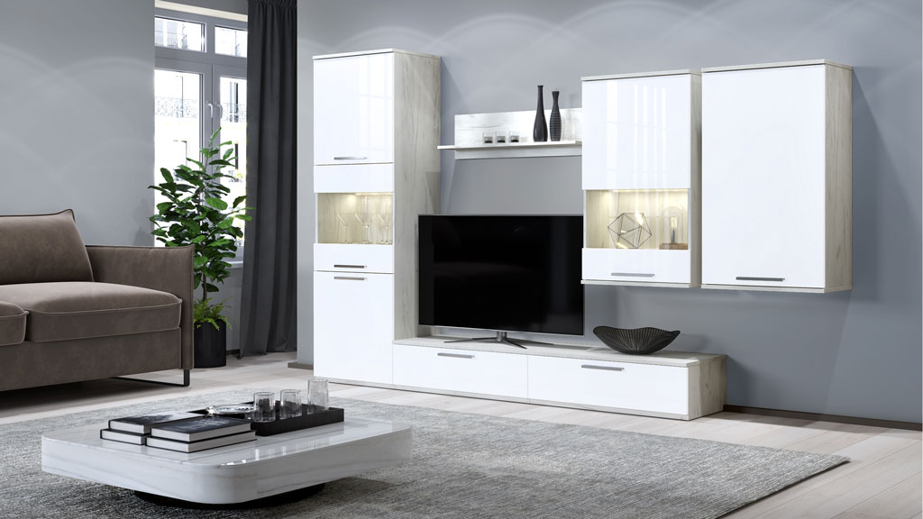 Гостиная Napoli Крафт Белый