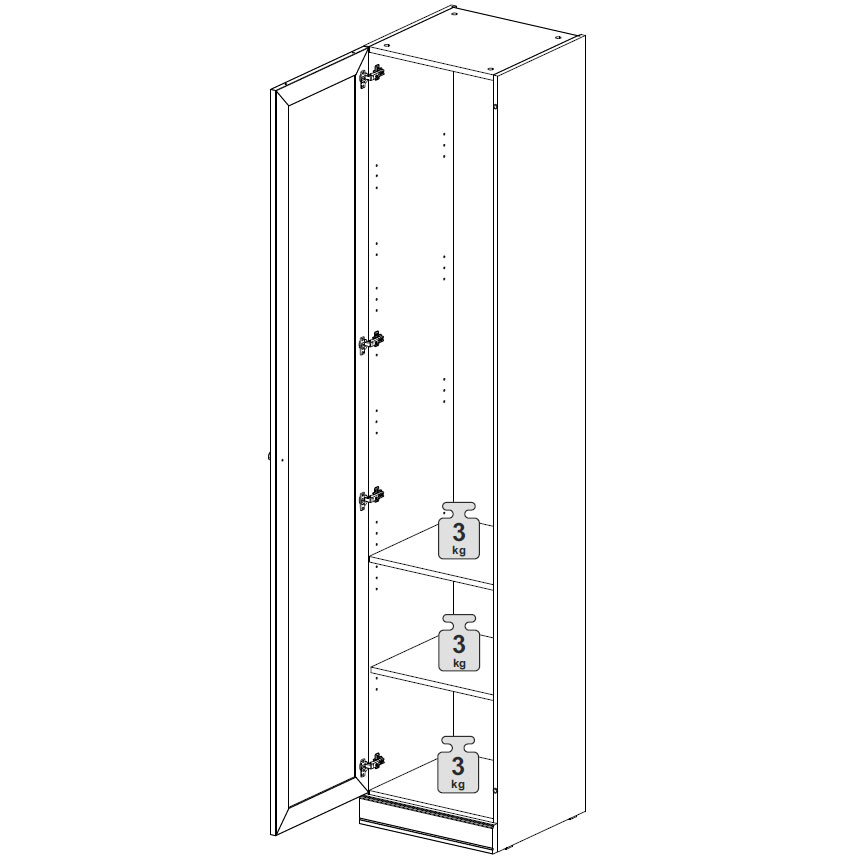Шкаф для белья Верди (орех Леванте) левый