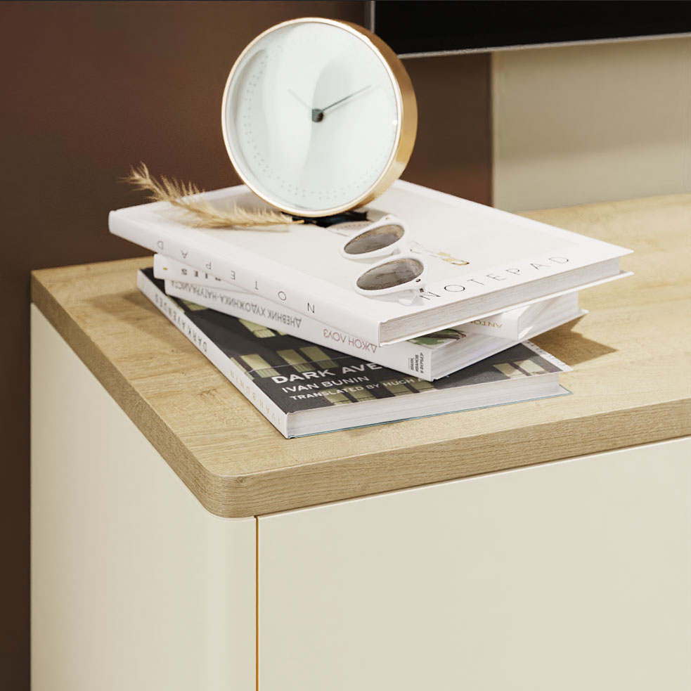 Подвесная тумба Илма-3 (ривьера/крем матовый)