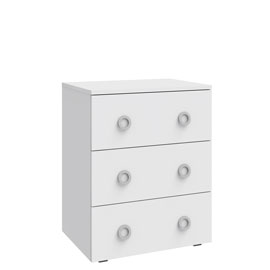 Широкий комод Люмия (Белый матовый)