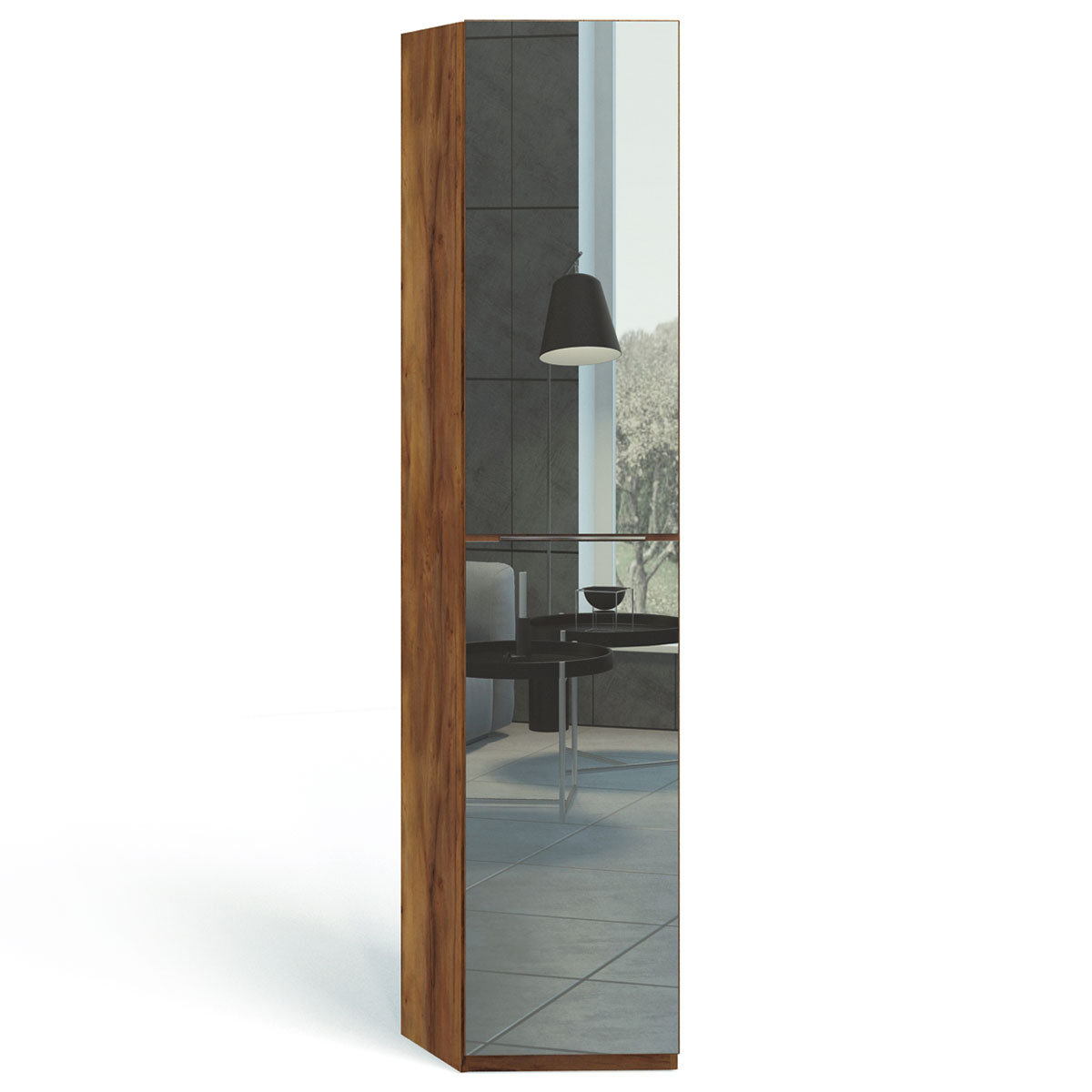 Шкаф-колонка переходной Solo (таксония/зеркало) левый