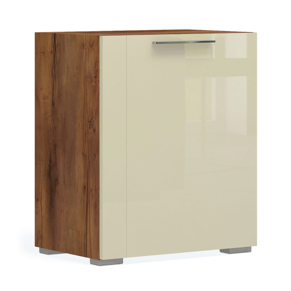 Тумба в гостиную Solo с дверцей (Таксония/глянец крем)