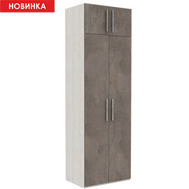 Шкаф с антресолью Наполи (дуб Крафт белый)