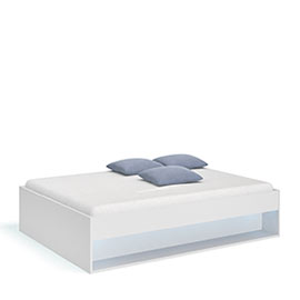 Кровать-тахта 140х190 Solo (белый матовый)