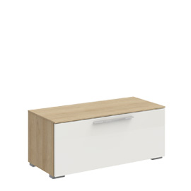 Тумба для обуви Solo с откидной дверцей (дуб Ривьера/белый)
