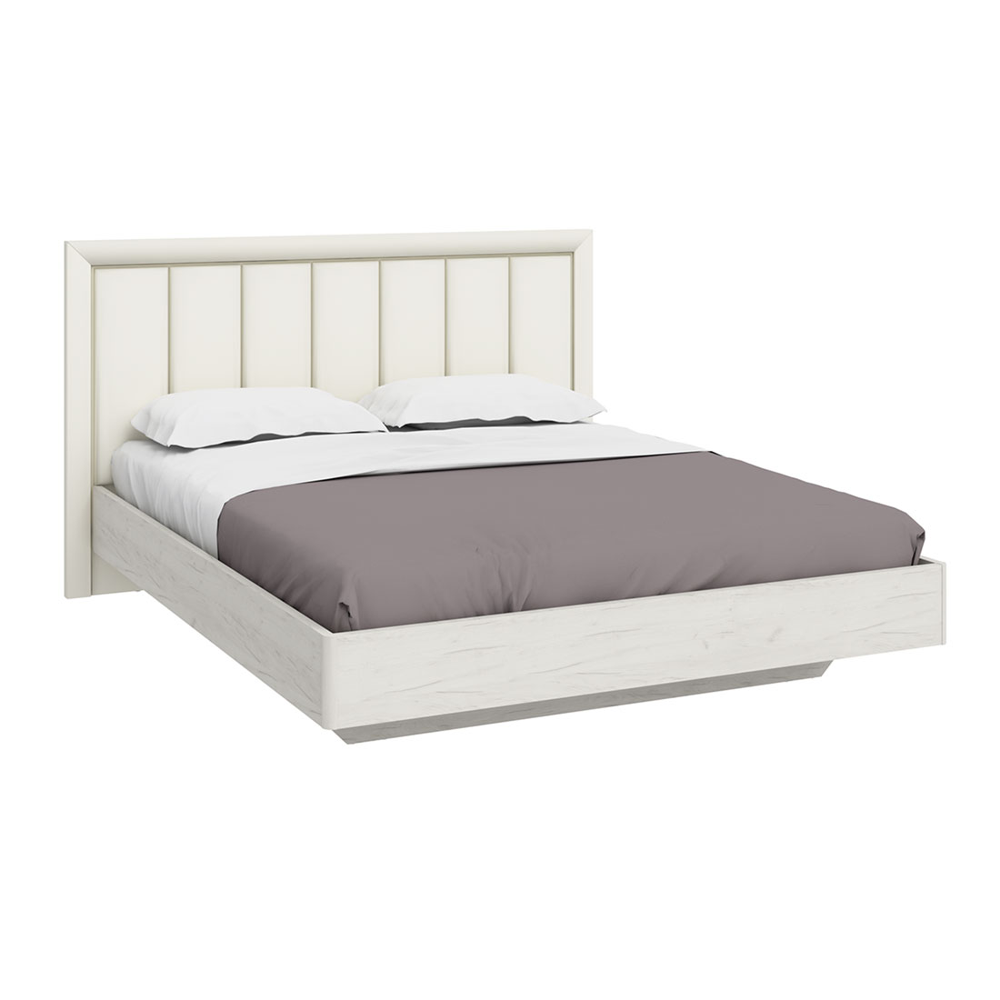 Двуспальная кровать с ящиком Napoli-2 (Крафт белый)